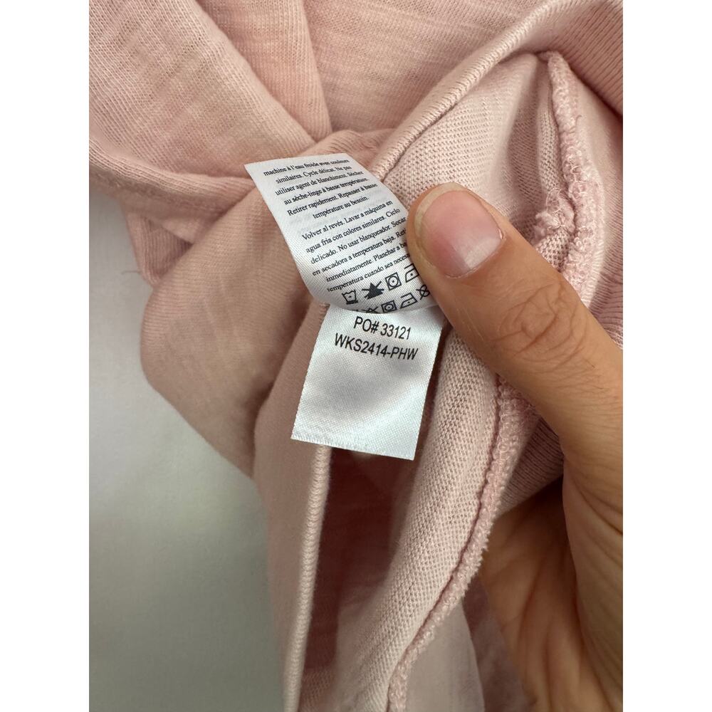 Faherty Women's Sunwashed Slub Organic Cotton Hoodie in Pink Size Small - Picture 7 of 7